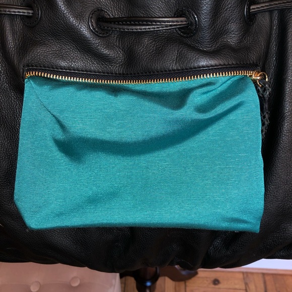 Fiore by Isabella Fiore Black Leather Braid Tote - Picture 14 of 15